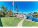 Beautiful view of the private boat dock and canal from the backyard at 740 Via Esplanade, Punta Gorda, FL 33950