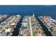 Overhead aerial view of neighborhood in a waterfront community with boat access at 8 Ocean Dr, Punta Gorda, FL 33950