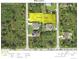 An aerial view showcasing property lot lines, and street layout within the neighborhood at 1500 Westover St, Port Charlotte, FL 33953