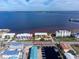 An aerial view of the condo complex, located near a body of water with bridge access at 1601 Park Beach Cir # 114/4, Punta Gorda, FL 33950