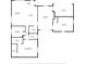 Detailed floor plan showcasing the layout of the home, including the kitchen, bedrooms, and living areas at 2027 59Th N St, Clearwater, FL 33760