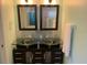 Modern bathroom with a double vanity, glass sinks, and stylish fixtures, offering a spa-like feel at 293 Broadmoor Ln, Rotonda West, FL 33947
