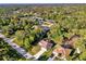 An aerial view of a residential neighborhood surrounded by lush greenery and trees at 4221 Circleville St, North Port, FL 34286