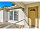 Inviting front entrance with a decorative door and a large window allowing natural light at 4221 Circleville St, North Port, FL 34286