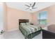 This bedroom offers a cozy retreat with a queen-sized bed and stylish decor at 14281 Heritage Landing Blvd # 1411, Punta Gorda, FL 33955