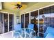 Outdoor balcony with ceiling fan and comfortable seating area at 2002 Bal Harbor Blvd # 1022, Punta Gorda, FL 33950