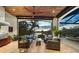 Lanai area with ceiling fan offers water views at 1111 San Mateo Dr, Punta Gorda, FL 33950