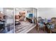 Open floor plan showing the living room and dining area with modern decor at 2300 Aaron St # 106, Port Charlotte, FL 33952