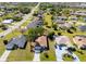 Aerial view of a residential neighborhood with well-maintained homes and lush landscaping at 25199 Chiclayo Ave, Punta Gorda, FL 33983