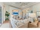 Comfortable living room features a decorative fireplace, modern furniture, and ample natural light at 333 Santander Ct, Punta Gorda, FL 33950