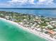 Fantastic aerial view of waterfront homes along the shoreline with beach access at 5031 N Beach Rd # C-124, Englewood, FL 34223