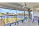 Screened in balcony with seating and waterfront views at 601 Shreve St # 36C, Punta Gorda, FL 33950