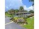 Community entrance sign welcomes residents to Barrington Cove condos with covered parking at 601 Shreve St # 36C, Punta Gorda, FL 33950