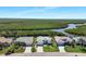 Exterior aerial view showcasing waterfront homes backing up to nature preserve at 609 Macedonia Dr, Punta Gorda, FL 33950