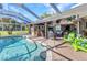 Beautiful in-ground pool with bar and lounge area, creating a backyard oasis at 1068 Harbour Cape Pl, Punta Gorda, FL 33983