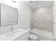 Bathroom featuring a sink and vanity, tile shower, and bathtub at 111 Swan Dr, Rotonda West, FL 33947