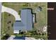 Aerial view of a home with a private dock and a large backyard at 2308 Harbour Dr, Punta Gorda, FL 33983