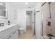 Bathroom featuring a shower/tub combination, and a modern white vanity at 2308 Harbour Dr, Punta Gorda, FL 33983