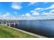 A private boat dock stands ready along a tranquil waterway, highlighted by a clear blue sky at 2308 Harbour Dr, Punta Gorda, FL 33983