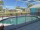 Relaxing screened-in pool with a safety fence, perfect for enjoying sunny days and entertaining guests at 25472 Tevesine Ct, Punta Gorda, FL 33983