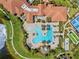 Bird's eye view of the resort style pool and sunning area at 10357 Crooked Creek Dr, Venice, FL 34293