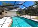 Inviting screened-in pool area with a clear blue pool, a patio, and a bar at 16249 Ashland Ave, Port Charlotte, FL 33954