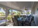 Spacious screened patio with ample seating and a dining area, ideal for outdoor entertaining and relaxation at 18417 Ohara Dr, Port Charlotte, FL 33948