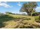 Expansive green space on a golf course, with mature trees and manicured landscaping and home in distance at 2024 Calusa Lakes Blvd, Nokomis, FL 34275