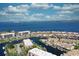 Stunning aerial view of waterfront property, showcasing waterway access, boat docks, and community amenities at 25188 Marion Ave # 1013, Punta Gorda, FL 33950