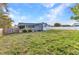 Spacious backyard featuring a well-maintained lawn, fence, and screened porch at 3243 Elkcam Blvd, Port Charlotte, FL 33952