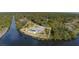 Aerial view of property lines showing waterfront location at 535 Ramblewood St, Port Charlotte, FL 33953