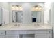 Modern bathroom featuring dual sinks, quartz countertops and plenty of storage at 535 Ramblewood St, Port Charlotte, FL 33953