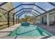Stunning in-ground pool and spa with a screened enclosure, offering a private and relaxing oasis at 7344 Manthey Ave, North Port, FL 34291