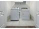 Laundry room with new appliances and neutral tile flooring at 15172 Mcgraw Ave, Port Charlotte, FL 33953