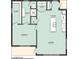 Detailed floor plan featuring the bedroom, living, kitchen, utility, and bathroom at 20208 Winkler Ave, Port Charlotte, FL 33954