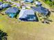 A birdseye view of the property's screened-in pool and spacious green yard at 7130 Scarlet Sage Ct, Punta Gorda, FL 33955