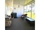 Cozy screened-in patio featuring a comfortable lounge area perfect for relaxation at 715 Fairmount Dr, North Port, FL 34287