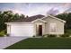 Charming single-story home with a well-manicured lawn and attached two-car garage at 7760 Lucinda Rd, North Port, FL 34291