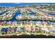 Stunning aerial view of waterfront homes, private docks and beautiful canals, a boater's paradise! at 815 Via Formia, Punta Gorda, FL 33950