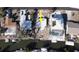 Aerial view of a home with a pool and canal access, ideal for outdoor living and recreation at 2061 S Pine St, Englewood, FL 34224