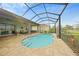 Private screened-in pool area with comfortable seating and serene views at 24407 Riverfront Dr, Punta Gorda, FL 33980