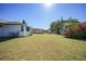 Expansive backyard features well maintained grass, lush plants, and a tranquil setting at 3753 Aba Ln, North Port, FL 34287