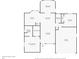 A detailed floor plan showcasing the layout of this inviting home, including labeled rooms and dimensions at 3753 Aba Ln, North Port, FL 34287