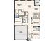 Detailed floor plan showcasing the layout of this 4-bedroom home, including a kitchen, living spaces, and garage at 3899 Geary Ter, North Port, FL 34288