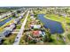 Aerial view of a home on the water at 82 Caddy Rd, Rotonda West, FL 33947
