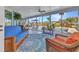 Relaxing screened-in patio with a view of the backyard pool at 82 Caddy Rd, Rotonda West, FL 33947