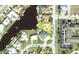 Aerial view of property highlighting waterfront location, pool, and landscaping at 285 Bal Harbor Blvd, Punta Gorda, FL 33950