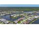 Expansive aerial view of waterfront community featuring multiple private boat docks and access to a vast network of canals at 341 Segovia Dr, Punta Gorda, FL 33950
