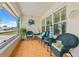 Relaxing screened porch with comfortable seating and decorative accents at 4114 Yucatan Cir, Port Charlotte, FL 33948