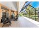 Spacious screened lanai offers beautiful backyard views and lots of seating at 619 Boundary Blvd, Rotonda West, FL 33947